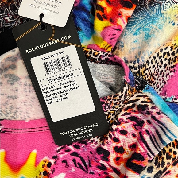 Rock Your Kid Abstract Leopard Waisted Dress - Picture 4 of 6